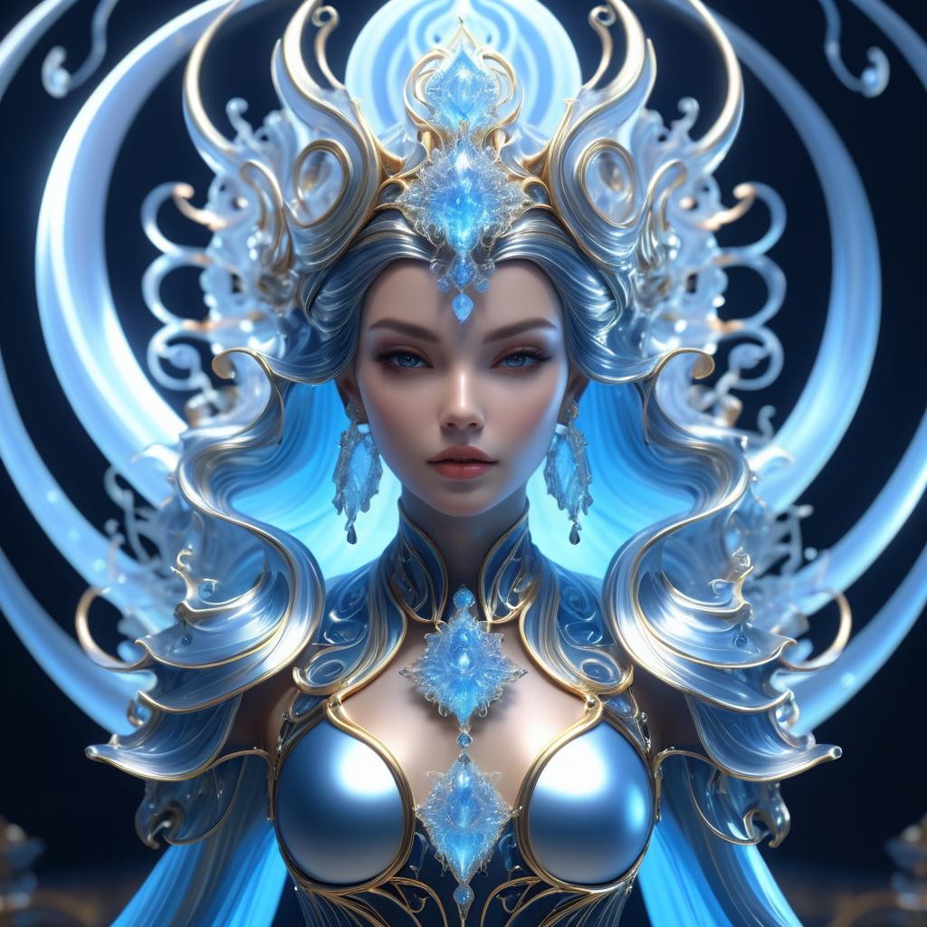 Stunning Crystal Sorceress Art Render