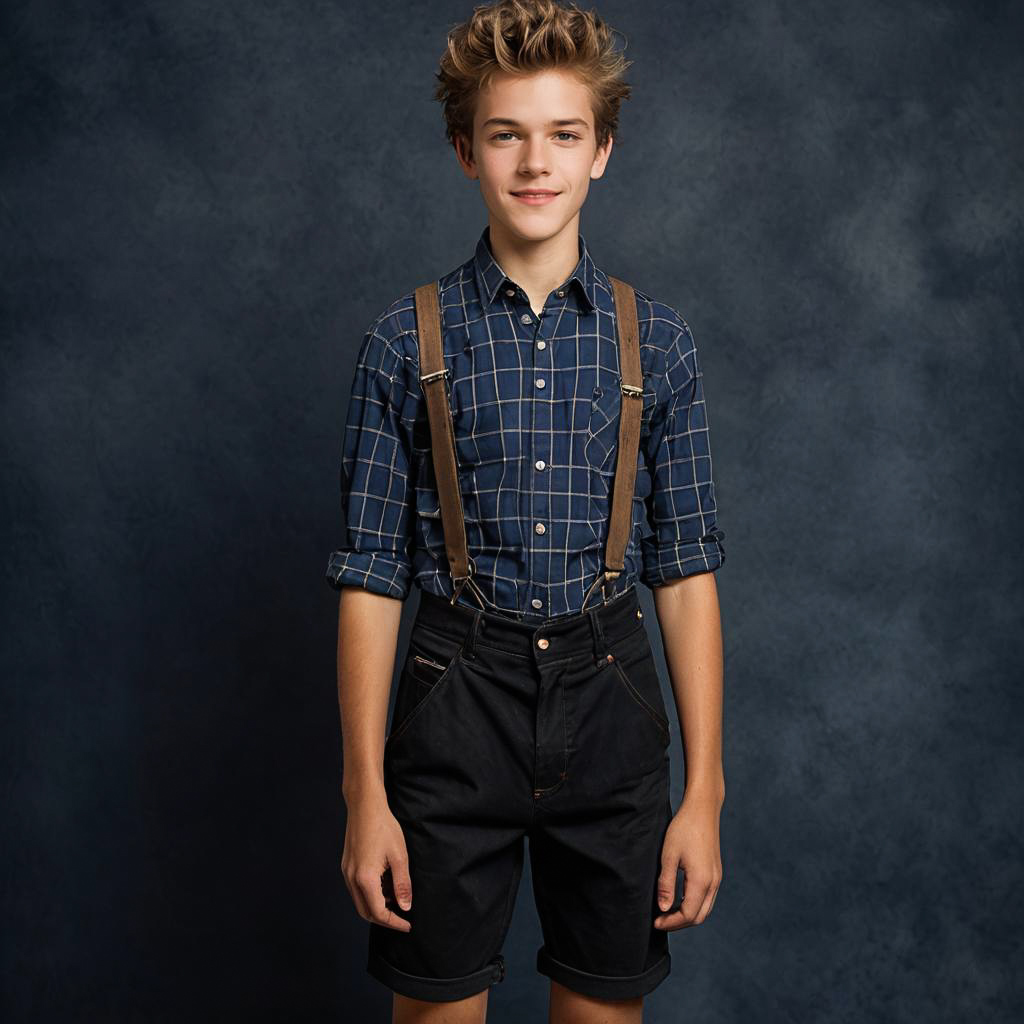 Excited Boy in Traditional Oktoberfest Attire