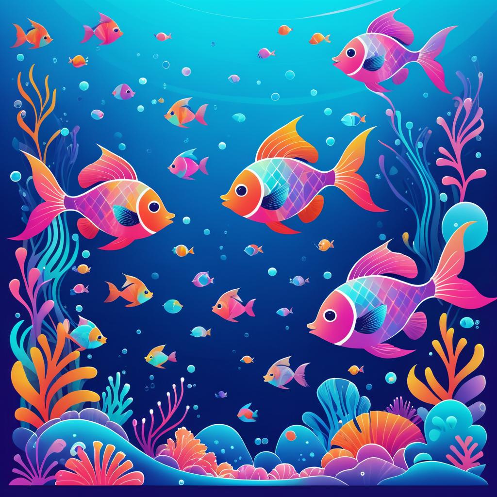 Vibrant Cartoon Underwater Wonderland