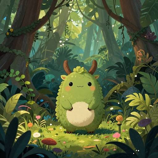 Fairy-Tale Mythic Creature in Jungle