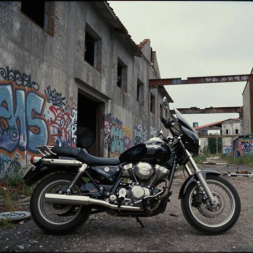 Stealth Motorcycle in Cold War Ruins
