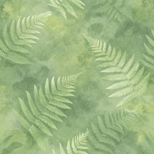 Serene Moss and Fern Green Wallpaper