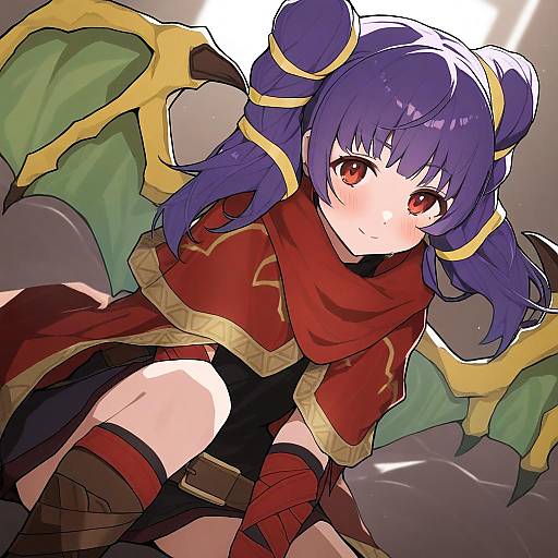 Illustration of Myrrh (fire emblem), fire emblem in the style of Misekai 555
