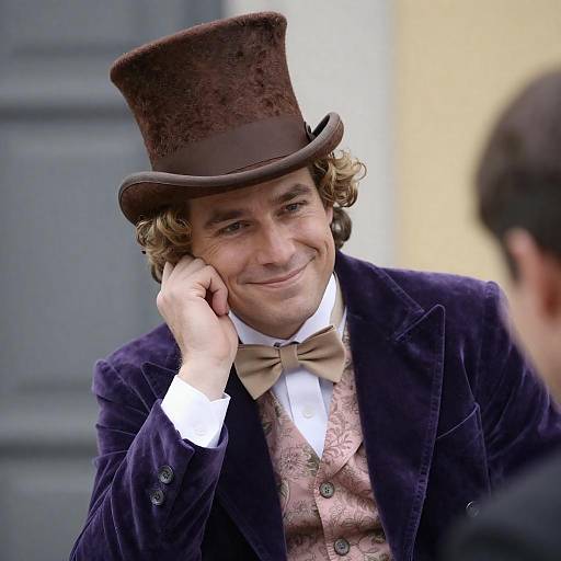 Whimsical Portrait of a Stylish Gentleman