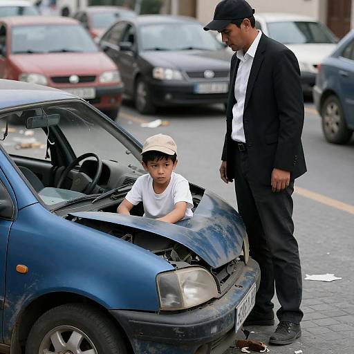 Dramatic Street Accident Photography Scene