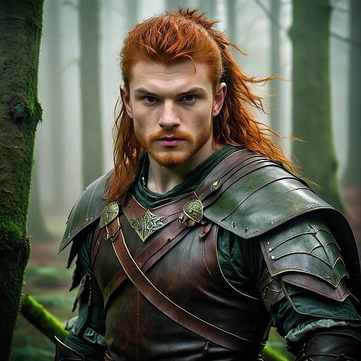 Celtic Warrior in Leather Armor