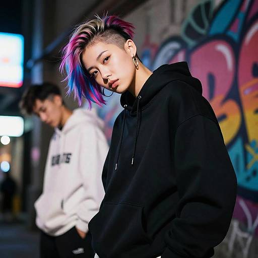 Edgy Girls with Vibrant Undercuts