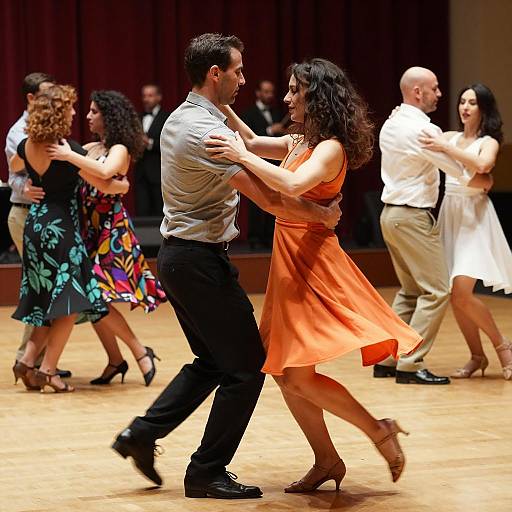Vibrant Dance Scene with Couples