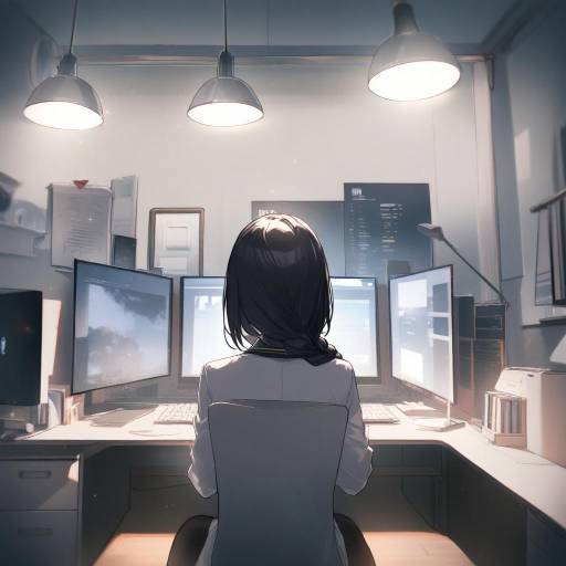 Admiral Kancolle in a Cluttered Workspace
