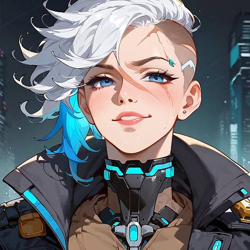 Cyberpunk Tyreen Character Portrait