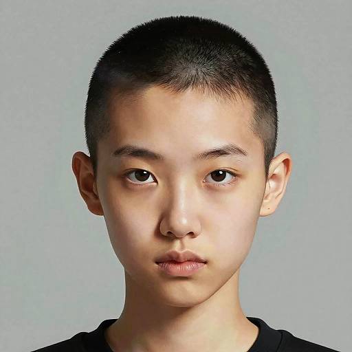 Artistic Buzz Cut Portrait