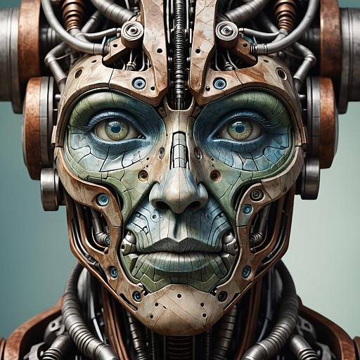 Surreal Biomechanical Human Face