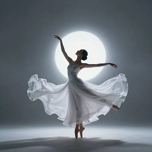 Ethereal Dancer in Misty Glow