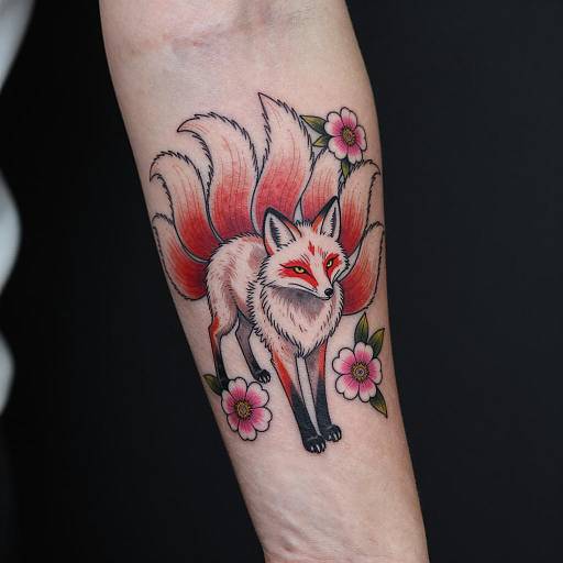 Illustrative Tattoo of a Red-Tipped Fox