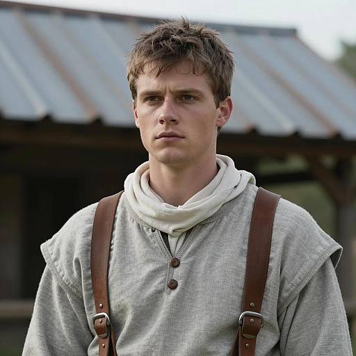 Young Man in Medieval Outfit