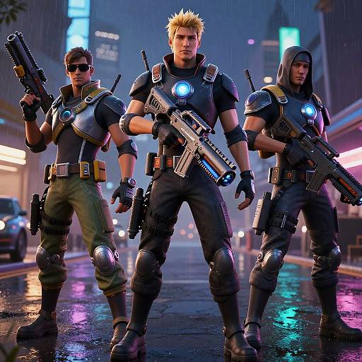 Fortnite Sci-Fi Warriors in Rain