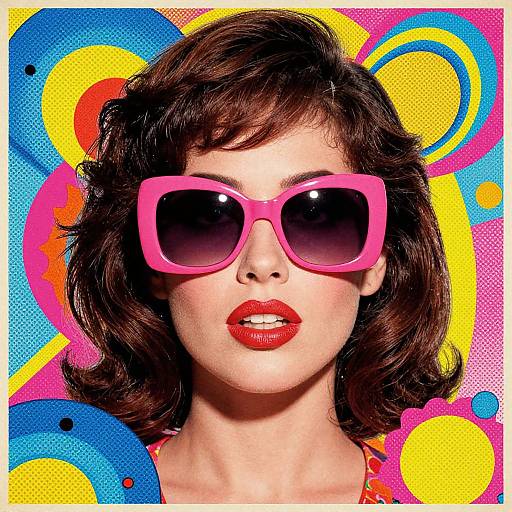 70s Pop Art Woman Portrait