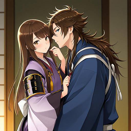 Illustration of Mutsu-no-kami yoshiyuki, touken ranbu in the style of Shake-o