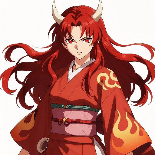 Fiery Red Demon Girl Anime
