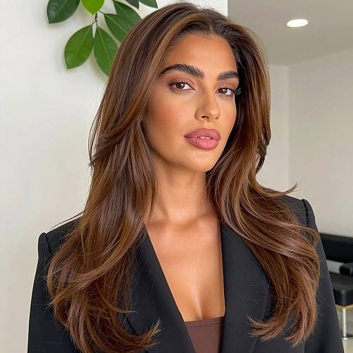 Elegant Portrait of a Woman in Blazer