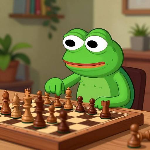 Pepe the Frog Playing Chess