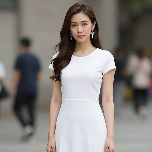 Elegant Solo Ballroom Dress Portrait