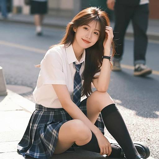 Urban Daylight Portrait of Asian Woman