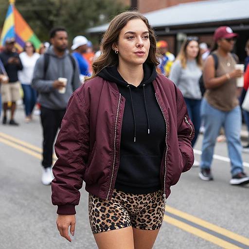 Athletic Woman at New Orleans Parade