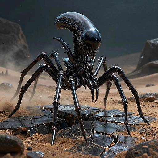 Gothic Cyberpunk Arachnid Xenomorph
