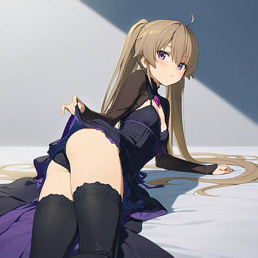 Illustration of Arisaka mashiro, ao no kanata no four rhythm in the style of Kamo kamen