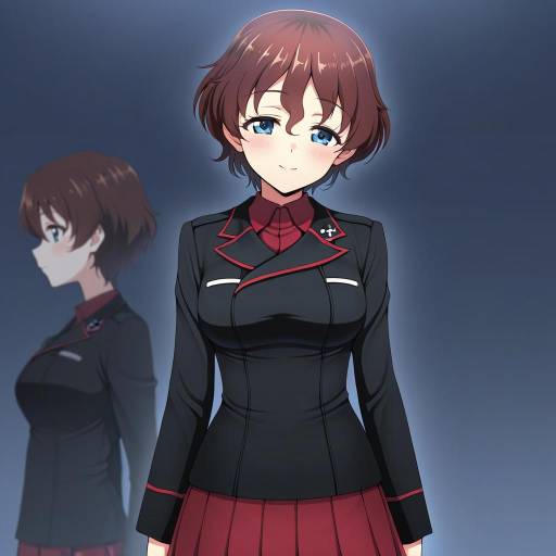Illustration of Akaboshi koume, girls und panzer in the style of Hokuro ryuuseigun
