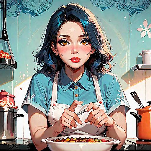 Casual Home Cooking Scene