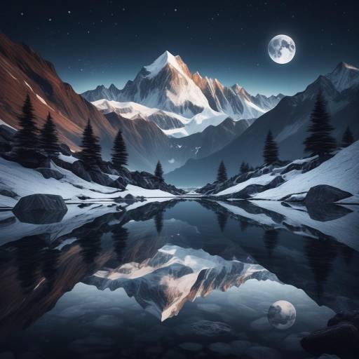 Tranquil Minimalist Mountain Moonlight Wallpaper Tranquil Minimalist Mountain Moonlight Wallpaper