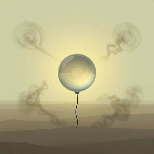 Minimalist Geometric Glass Sphere Scene