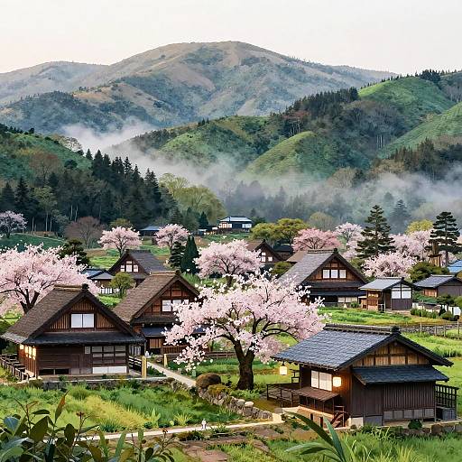 Serene Shintani Dawn Landscape
