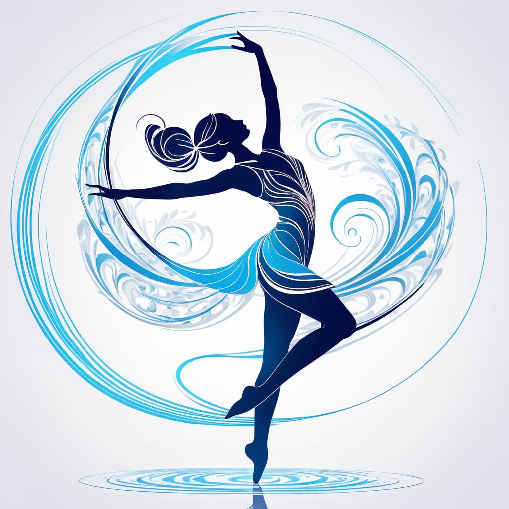 Graceful Rhythmic Gymnast in Motion