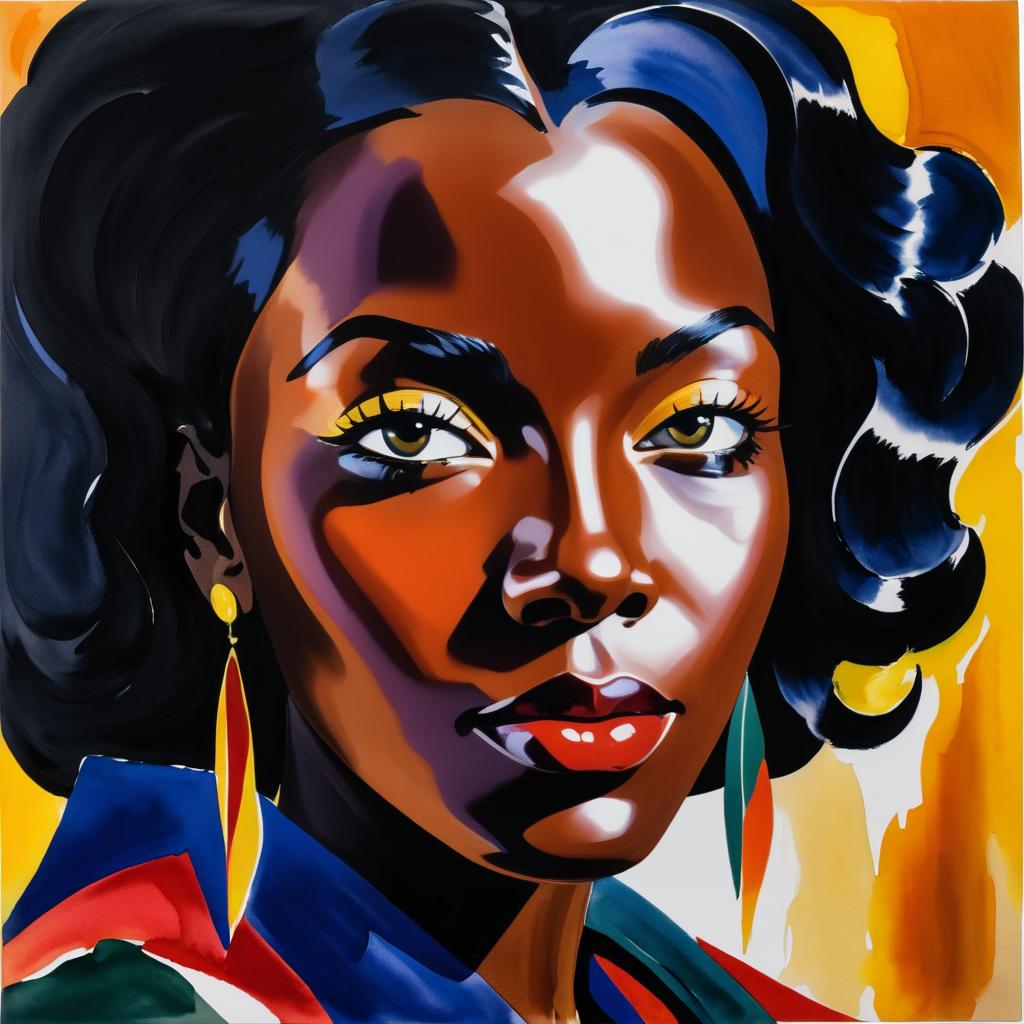 Vibrant Portrait of a Beautiful Black Woman