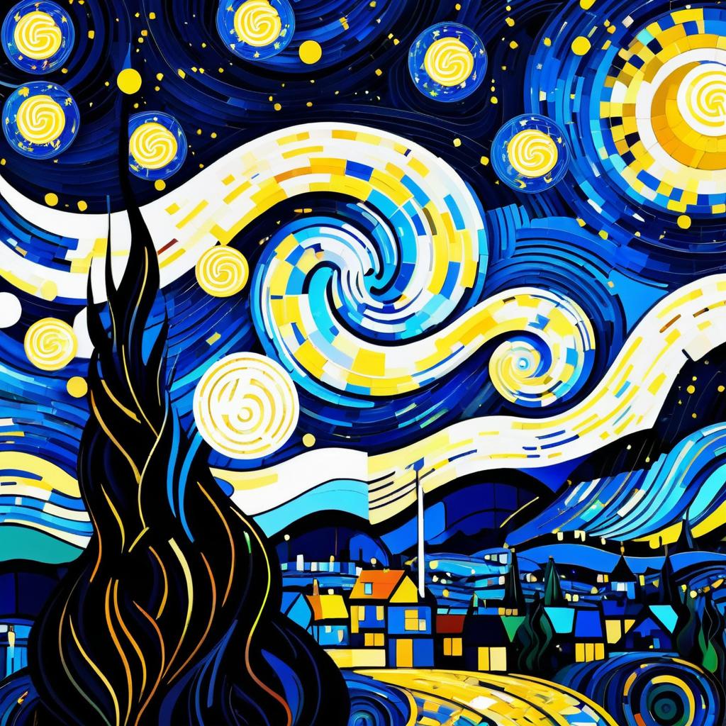 Van Gogh's Bitcoin: A Starry Night Fusion