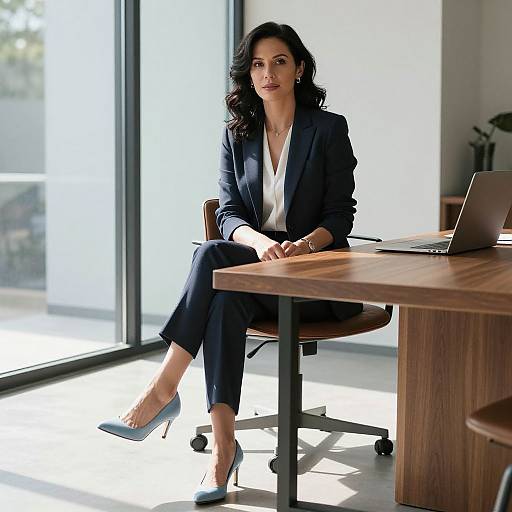 Professional Woman in Minimalist Office