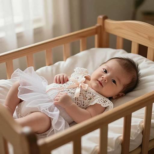 Newborn Girl in Delicate Ballet Outfit