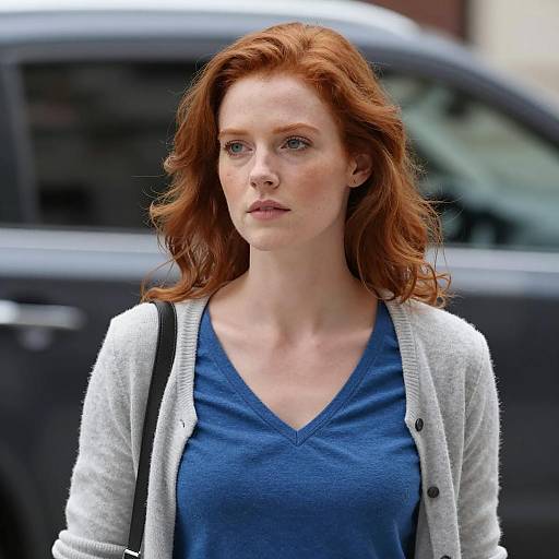 Outdoor Portrait of a Red-Haired Woman