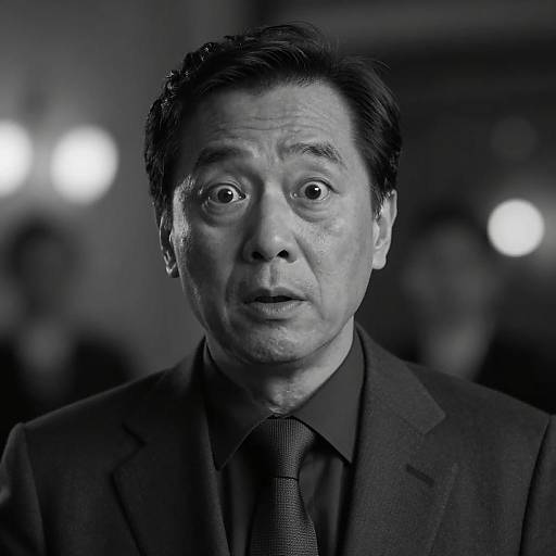 Shocked Middle-Aged Man in Bokeh