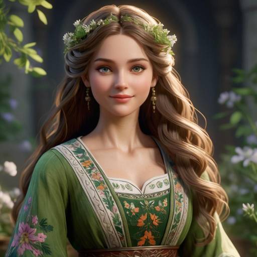 Clara the Herbal Healer in Flowing Dress