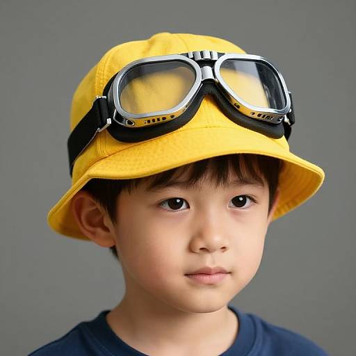 Boy with Yellow Hat and Goggles