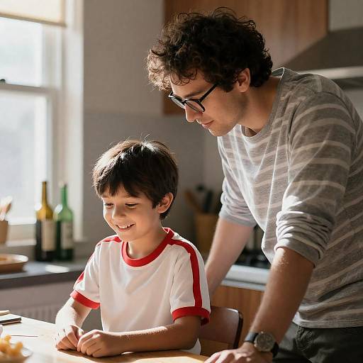Warm Kitchen Moments: A Family Photo