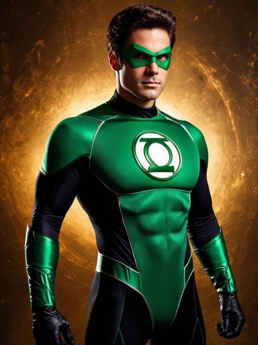 Man in Green Lantern Kyle Rayner Costume