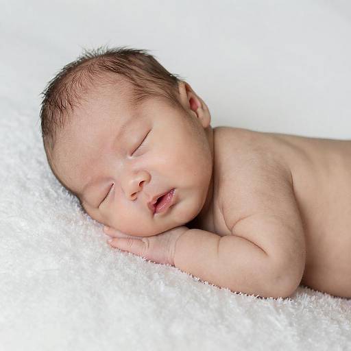 Serene Photograph of a Sleeping Newborn
