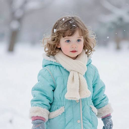 Ethereal Winter Portrait of Girl