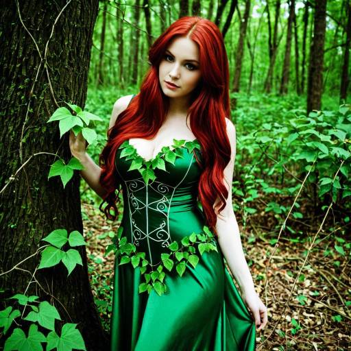 Poison Ivy Cosplay in Forest