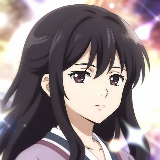 Dynamic Anime Portrait of Momo Yaoyorozu